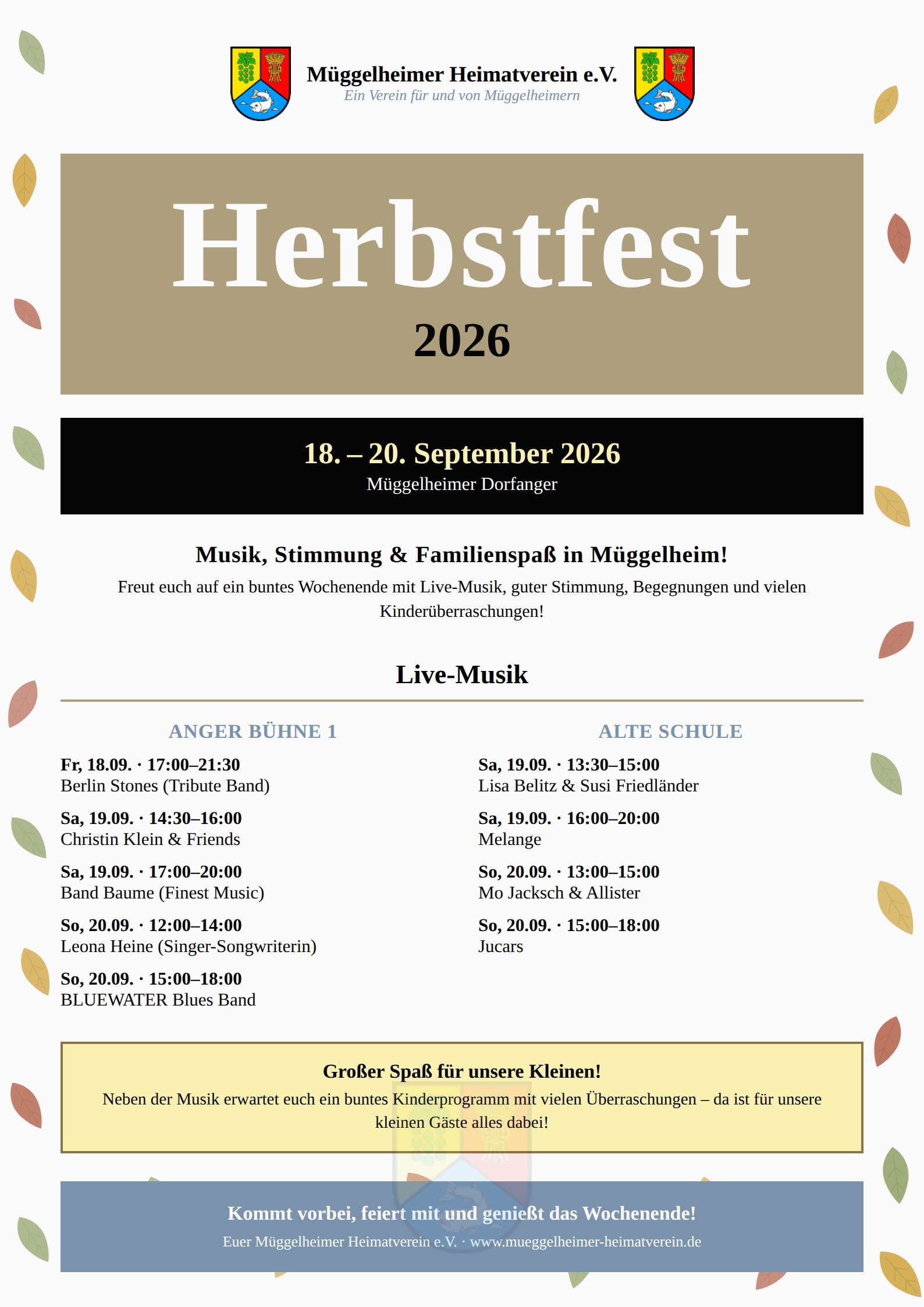 Plakat Herbstfest 2026